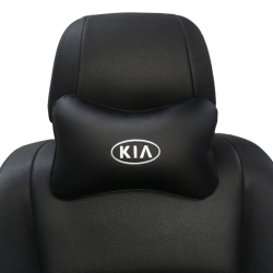 Подушка под шею черная с вышивкой 